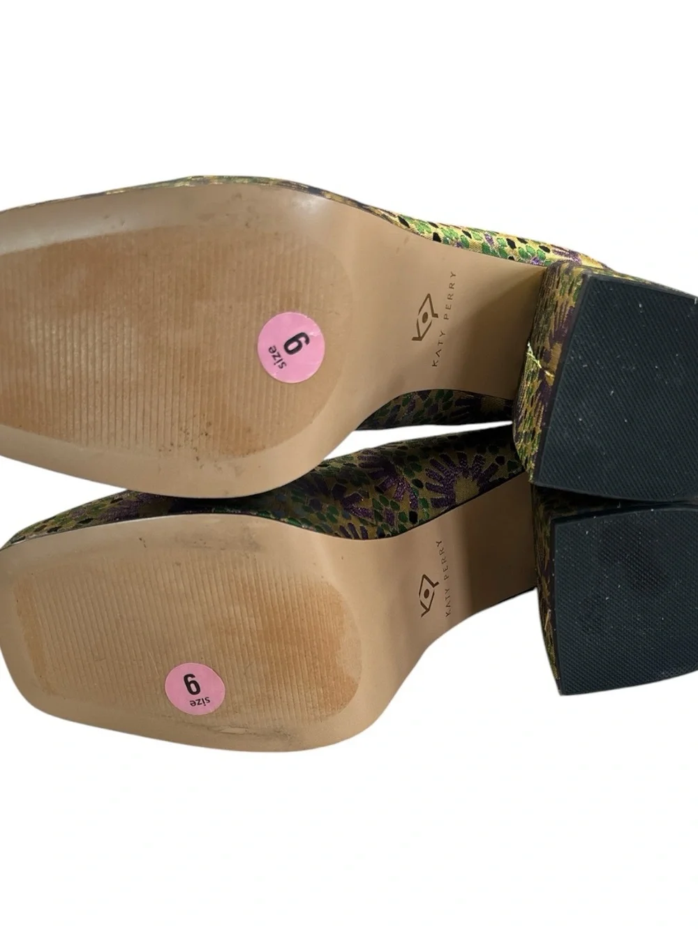 Katy Perry Collections Purple and Green Floral Platform Pumps